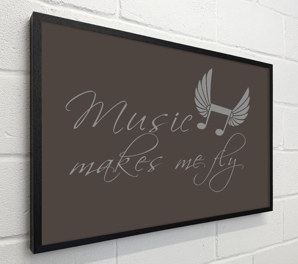 Boys room Quote Music Makes Me Fly Chocolate