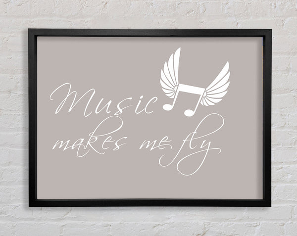 Jungenzimmer Zitat Music Makes Me Fly Beige
