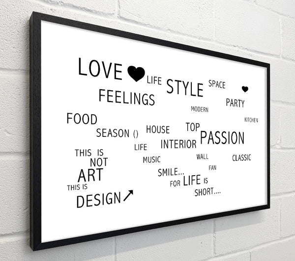 Love Quote Love Life White