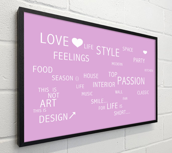 Love Quote Love Life Pink