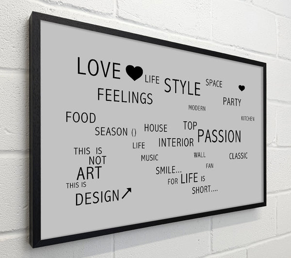 Love Quote Love Life Grey