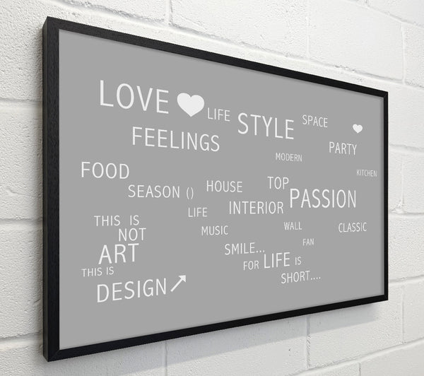 Love Quote Love Life Grey White