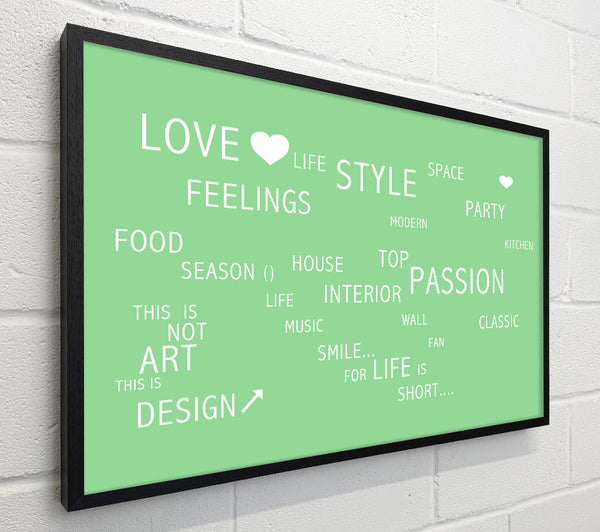 Love Quote Love Life Green