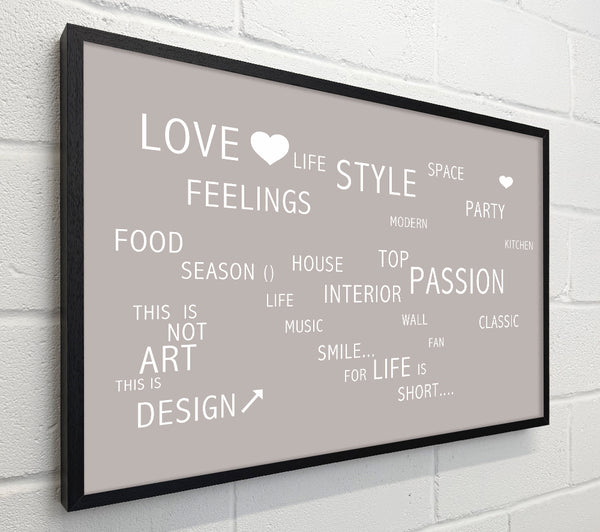 Love Quote Love Life Beige