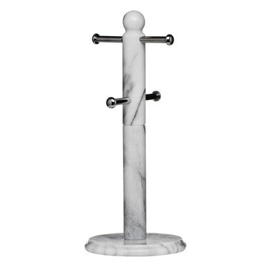 Salerno White Marble 4 Cup Mug Tree