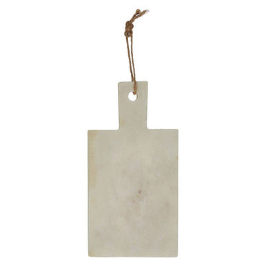 Kindia Small White Marble Paddle Chopping And Serving Board