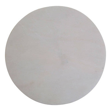 Kindia Round White Marble Chopping And Serving Board