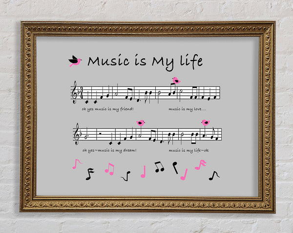 Musik ist mein Leben Grau
