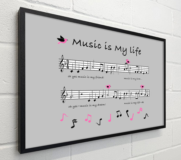 Music Is My Life Grey