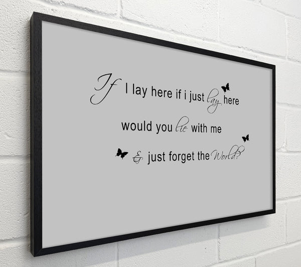 Music Quote If I Lay Here Snow Patrol 2 Grey