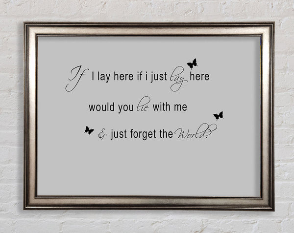 Musikzitat If I Lay Here Snow Patrol 2 Grau