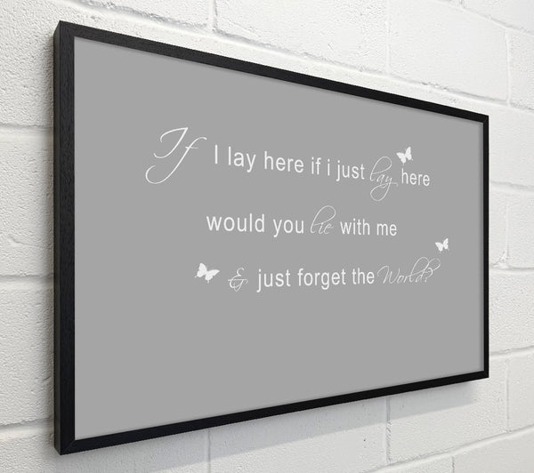 Music Quote If I Lay Here Snow Patrol 2 Grey White