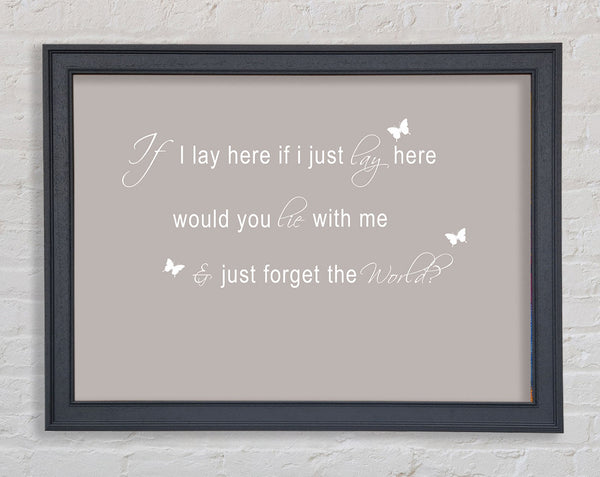 Musikzitat If I Lay Here Snow Patrol 2 Beige