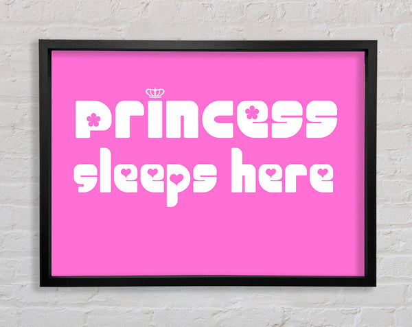 Princess sleeps 2 Vivid Pink Framed Print