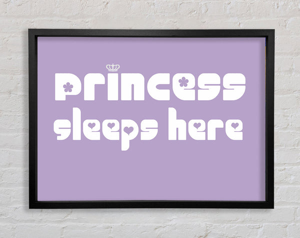 Princess sleeps 2 Lilac Framed Print