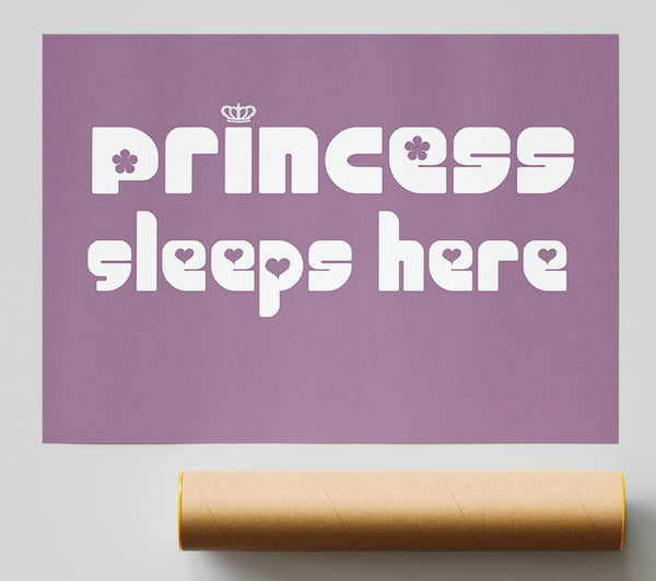 Princess Sleeps 2 Dusty Pink Giclee Print