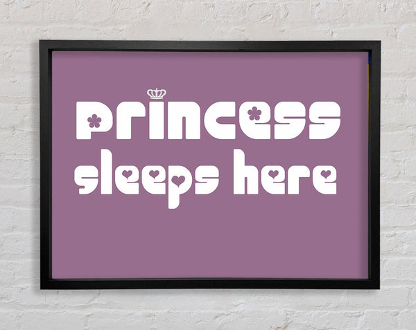Princess sleeps 2 Dusty Pink Framed Print