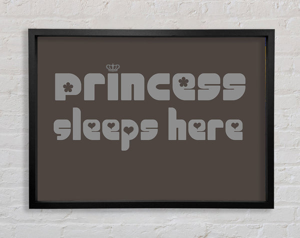 Princess sleeps 2 Chocolate Framed Print
