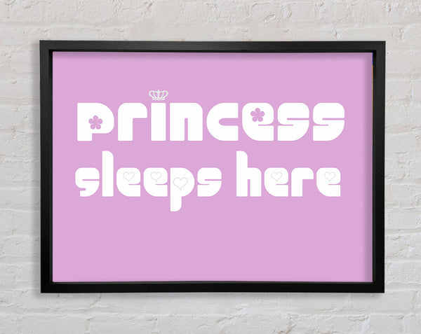 Princesss Sleeps Here 2 Pink Framed Print