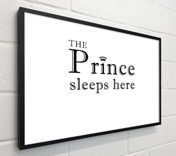 Boys room Quote The Prince Sleeps Here White