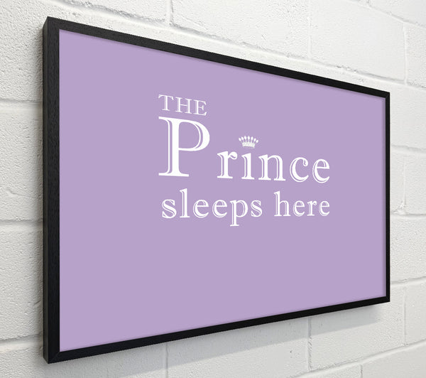 Nursery Quote The Prince Sleeps Here Lilac