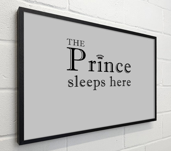 Boys room Quote The Prince Sleeps Here Grey