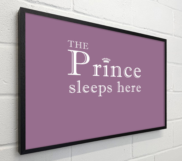 Boys room Quote The Prince Sleeps Here Dusty Pink
