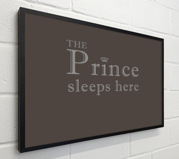 Boys room Quote The Prince Sleeps Here Chocolate