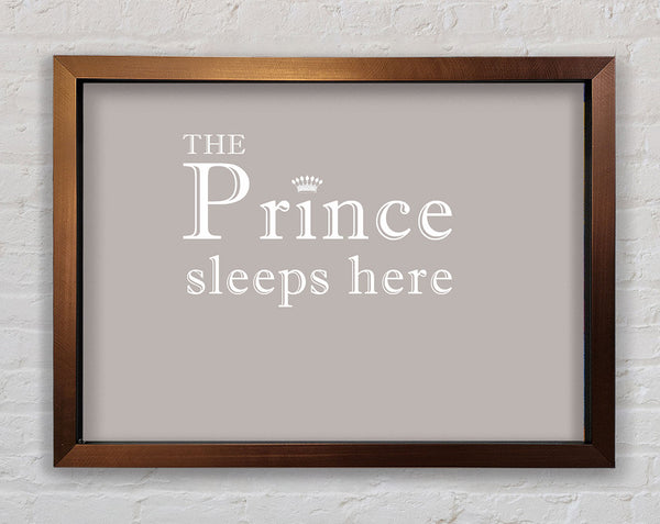 Jungenzimmer Zitat Der Prinz schläft hier Beige