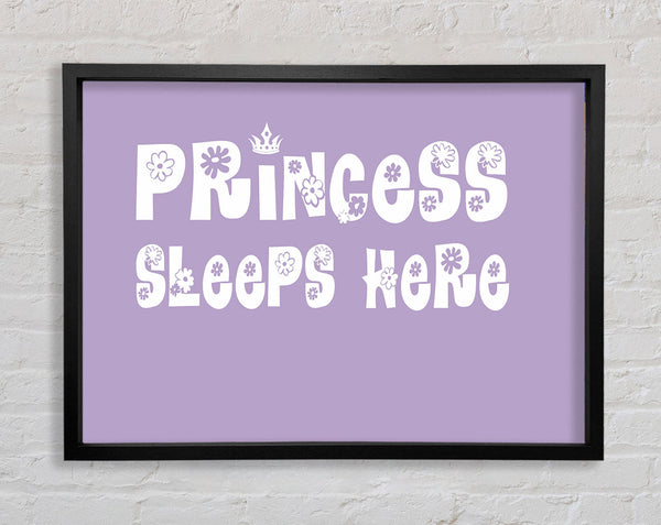 Kinderzimmer Zitat Princesss Sleeps Here Lila
