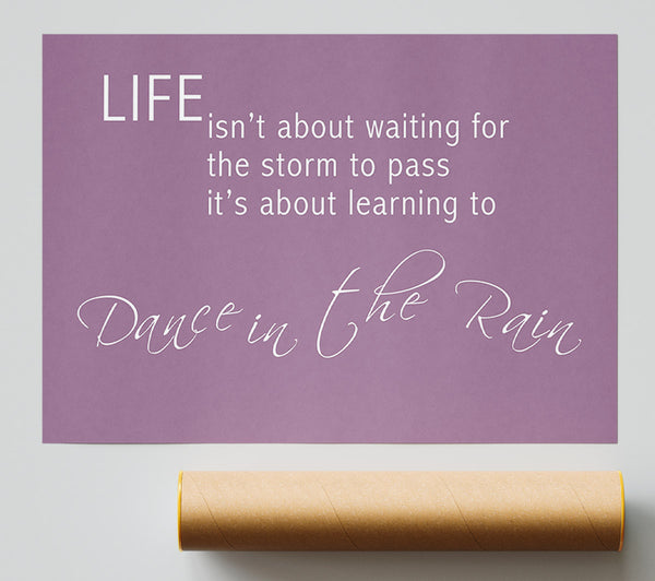 Life Isnt About Waiting 2 Dusty Pink Print