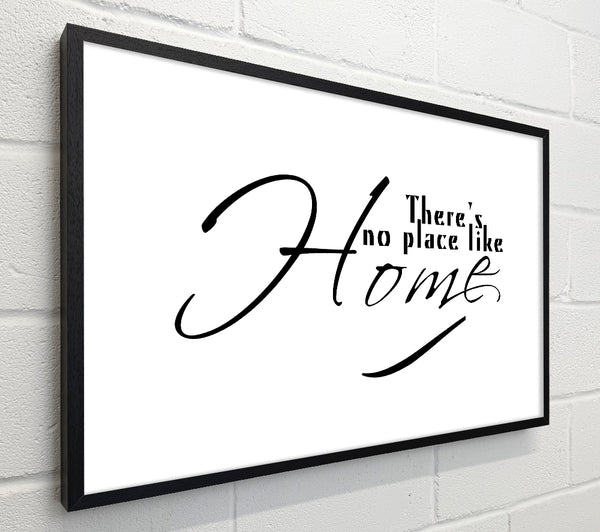 Home Quote Theres No Place Like Home White