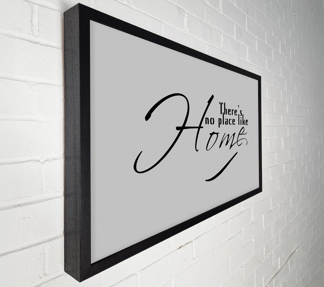  A Canvas Print of Home Quote Theres No Place Like Home Grey Canvas Print