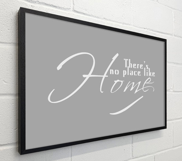 Home Quote Theres No Place Like Home Grey White