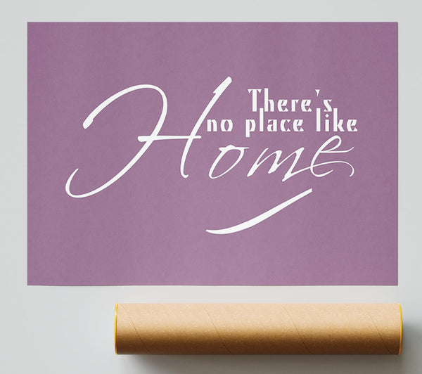 Home Quote Theres No Place Like Home Dusty Pink Poster