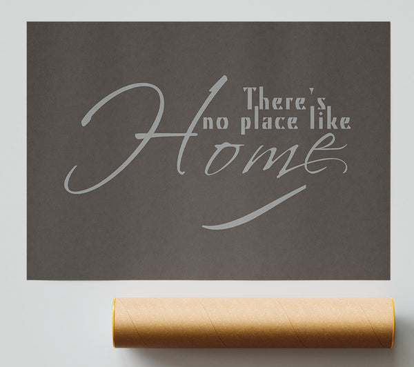Home Quote Theres No Place Like Home Chocolate Print
