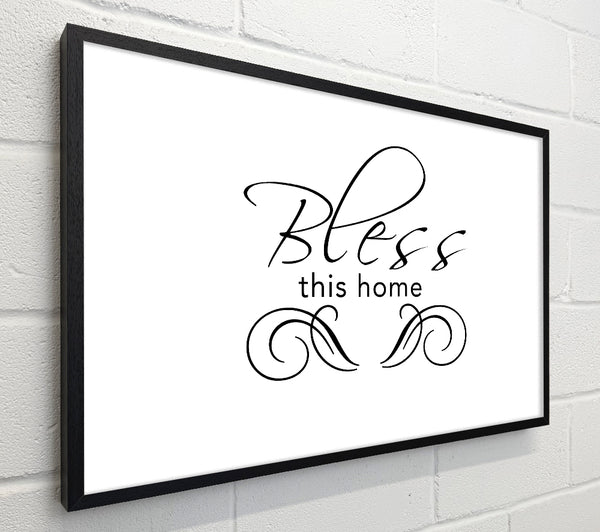 Home Quote Bless This Home White