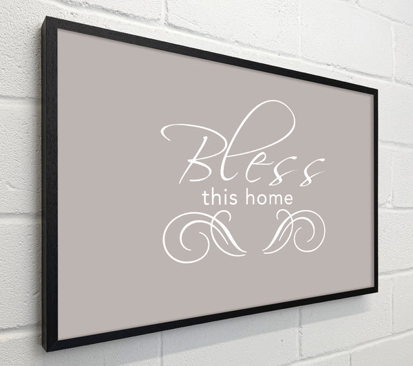 Home Quote Bless This Home Beige