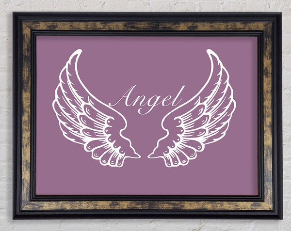 Angel Wings Dusty Pink Framed Print