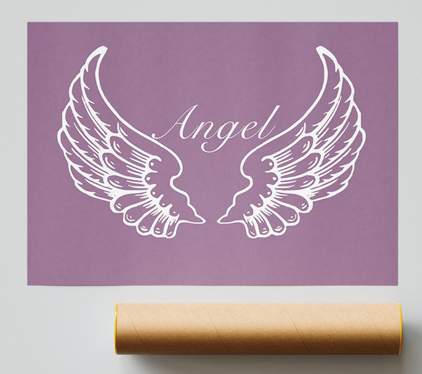 Angel Wings Dusty Pink Poster