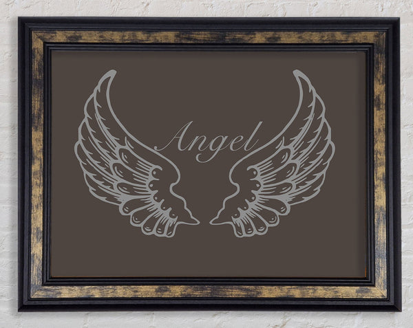 Angel Wings Chocolate Framed Print