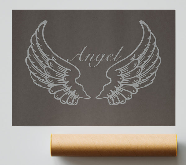 Angel Wings Chocolate Giclee Print