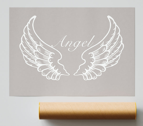 Angel Wings Beige Poster