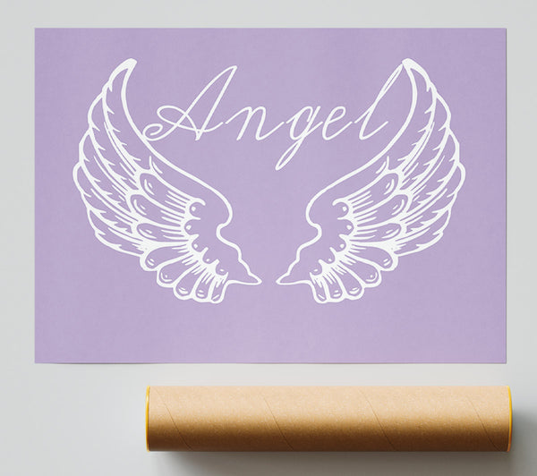 Angel Wings 4 Lilac Poster