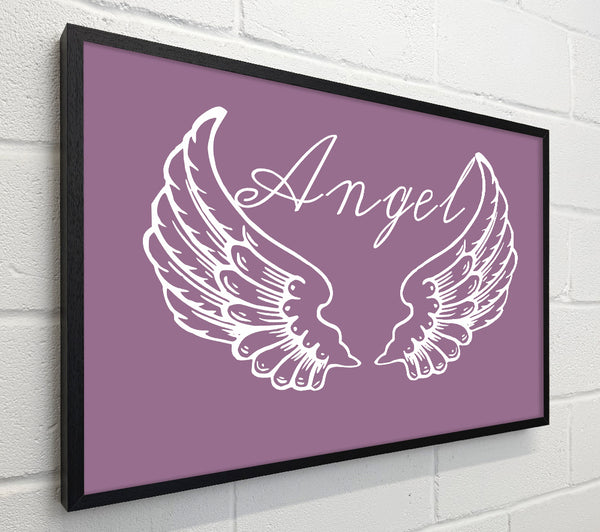 Girls Room Quote Angel Wings 4 Dusty Pink