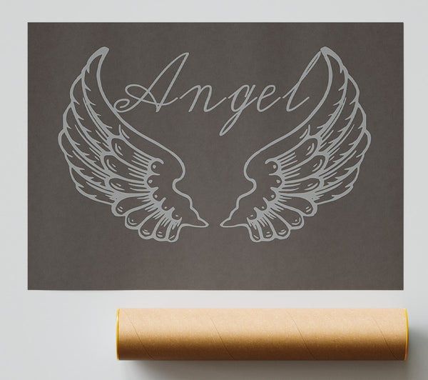 Angel Wings 4 Chocolate Giclee Print