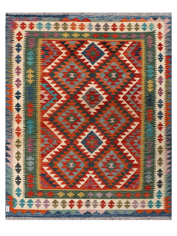 Maimana Afghanistan Kilim Rug - 192 x154 cm