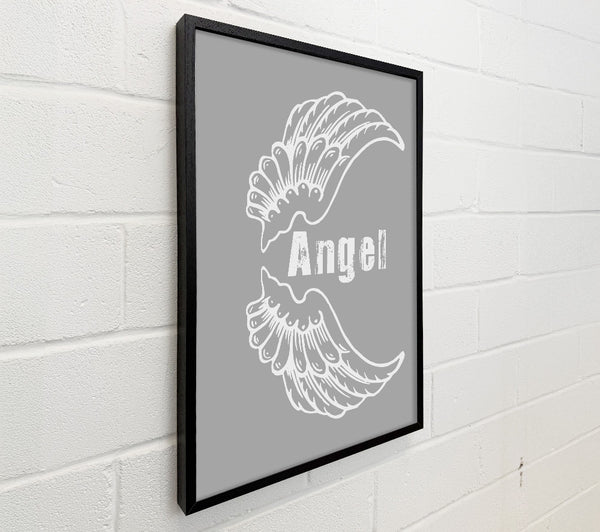 Angel Wings 3 Grey White