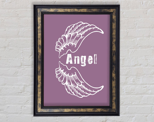 Angel Wings 3 Dusty Pink Framed Print