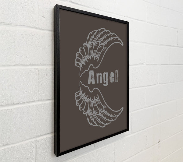 Girls Room Quote Angel Wings 3 Chocolate